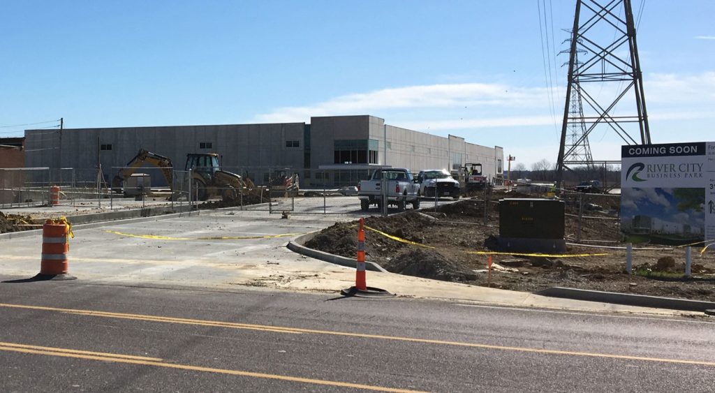 building under construction at River City Business Park.